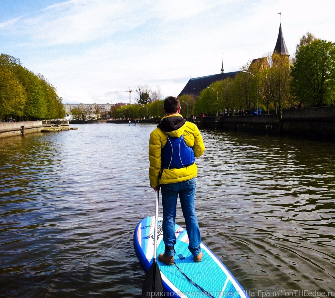 Впервые в жизни побывал на сапсерфинге (Вода, сап серфинг, калининград, вода)
