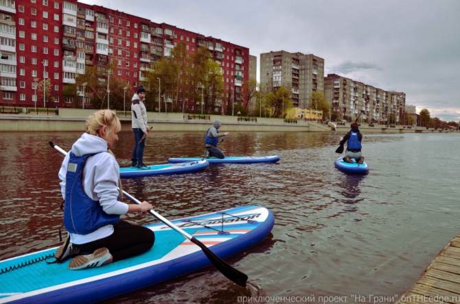 Впервые в жизни побывал на сапсерфинге (Вода, сап серфинг, калининград, вода)