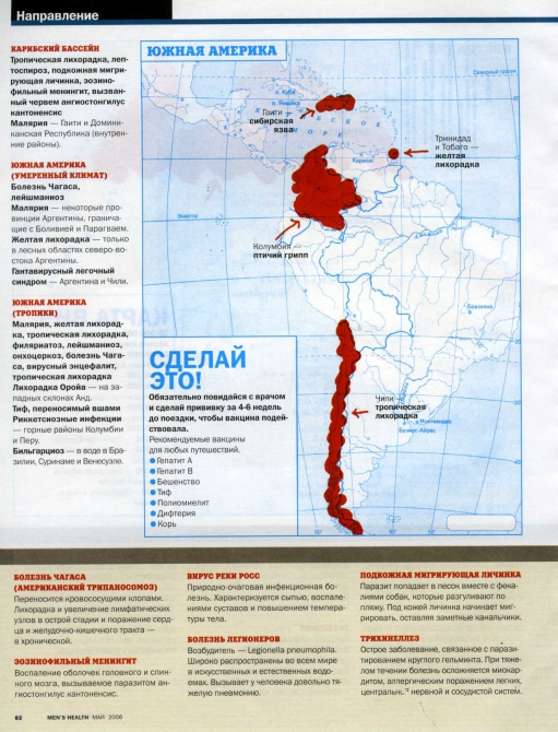 Медицинская карта. (Скалолазание, тропическая лихорадка, болезнь легионеров, малярия. желтая лихорадка, прививки)