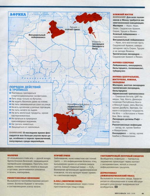 Медицинская карта. (Скалолазание, тропическая лихорадка, болезнь легионеров, малярия. желтая лихорадка, прививки)