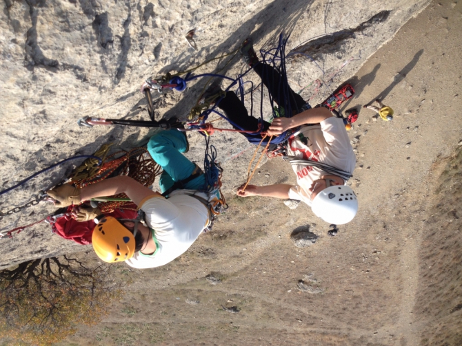 Спасательные работы в малой группе Полушкино (школа, веденин, mountschool.ru)
