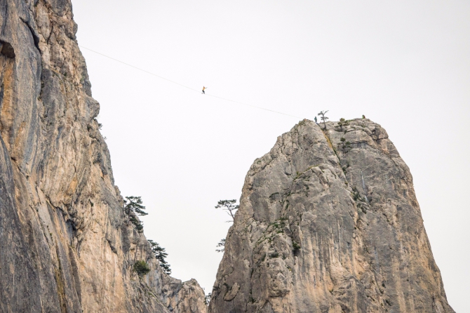 Дорога в Гиперборею. Хайлайн на Шаан-Кае. (Альпинизм, слэклайн, горы, крым, шаан-кая, slackline, highline, slacklabs)