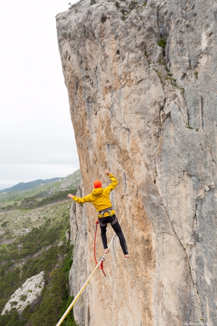 Дорога в Гиперборею. Хайлайн на Шаан-Кае. (Альпинизм, слэклайн, горы, крым, шаан-кая, slackline, highline, slacklabs)