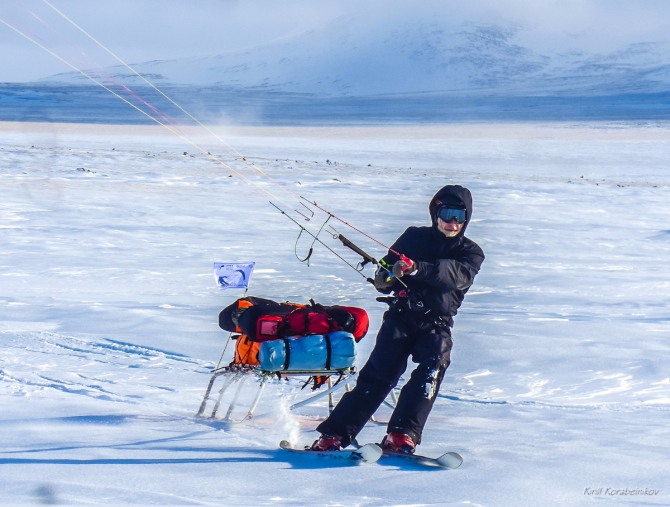 Второй этап Трансарктической кайт-экспедиции. Воркута-Дудинка. 1050 км. (Путешествия, kiting, kite expedinion, snowkiting, arctic)