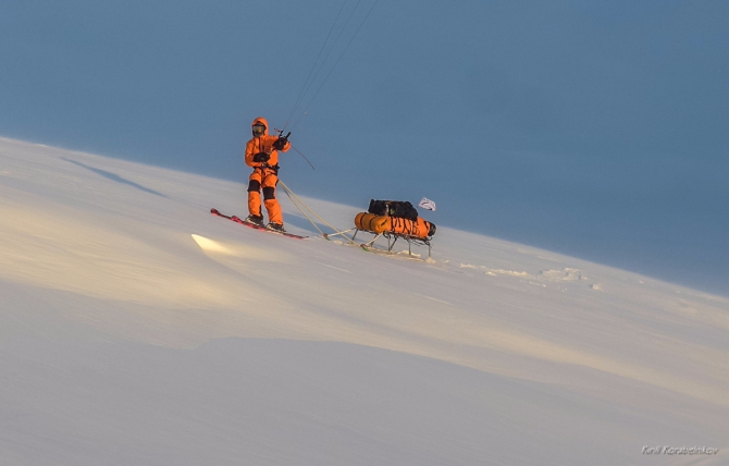 Второй этап Трансарктической кайт-экспедиции. Воркута-Дудинка. 1050 км. (Путешествия, kiting, kite expedinion, snowkiting, arctic)
