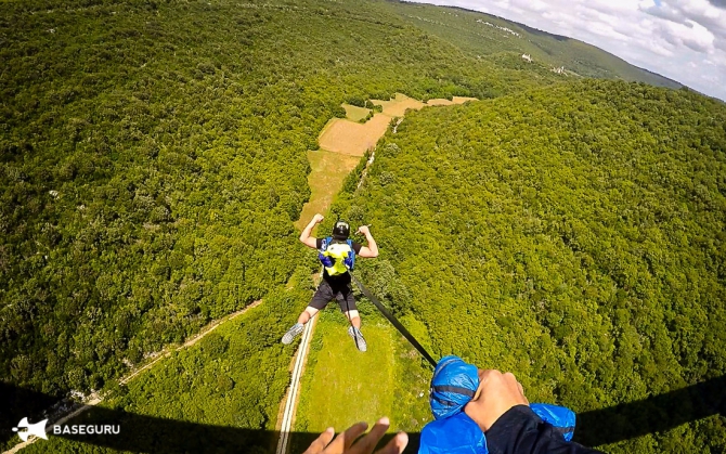 Обучение бейсджампингу в Хорватии на мосту Лимска Драга (BASE, basejumping, baseguru, хорватия)