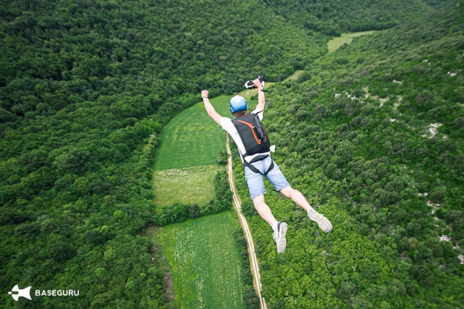 Обучение бейсджампингу в Хорватии на мосту Лимска Драга (BASE, basejumping, baseguru, хорватия)