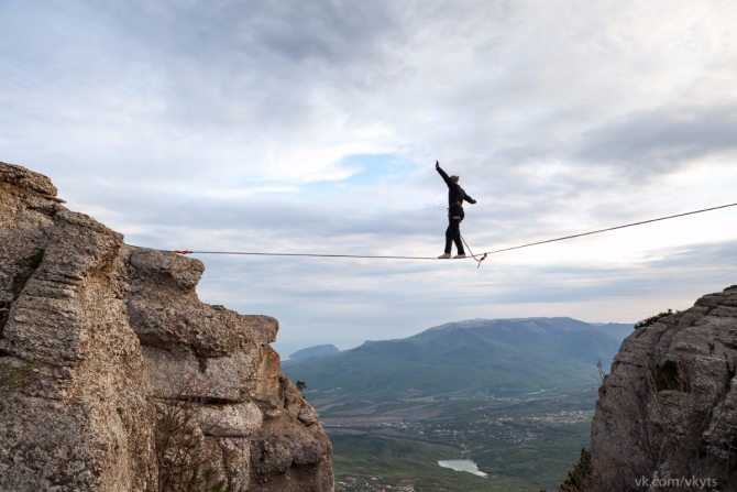 Хайлайн за 7 дней. (Слэклайн, слэклайн, горы, крым, slackline, highline, slacklabs)