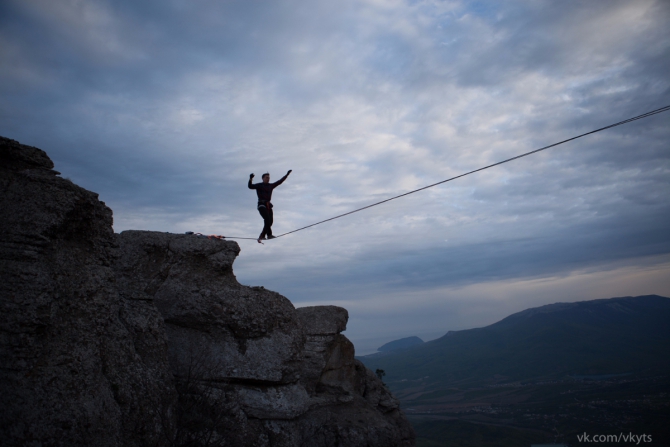 Хайлайн за 7 дней. (Слэклайн, слэклайн, горы, крым, slackline, highline, slacklabs)