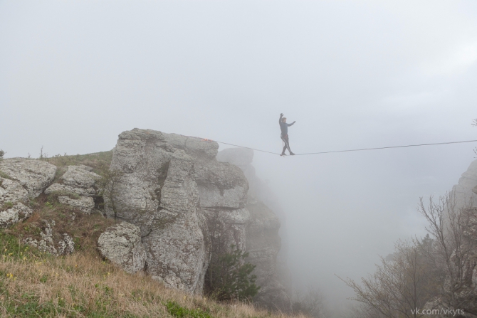Хайлайн за 7 дней. (Слэклайн, слэклайн, горы, крым, slackline, highline, slacklabs)
