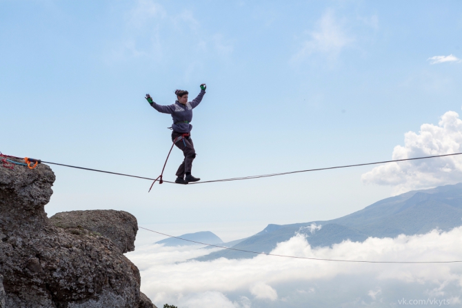 Хайлайн за 7 дней. (Слэклайн, слэклайн, горы, крым, slackline, highline, slacklabs)