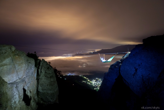Хайлайн за 7 дней. (Слэклайн, слэклайн, горы, крым, slackline, highline, slacklabs)