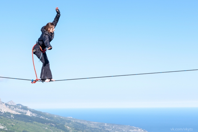 Хайлайн за 7 дней. (Слэклайн, слэклайн, горы, крым, slackline, highline, slacklabs)