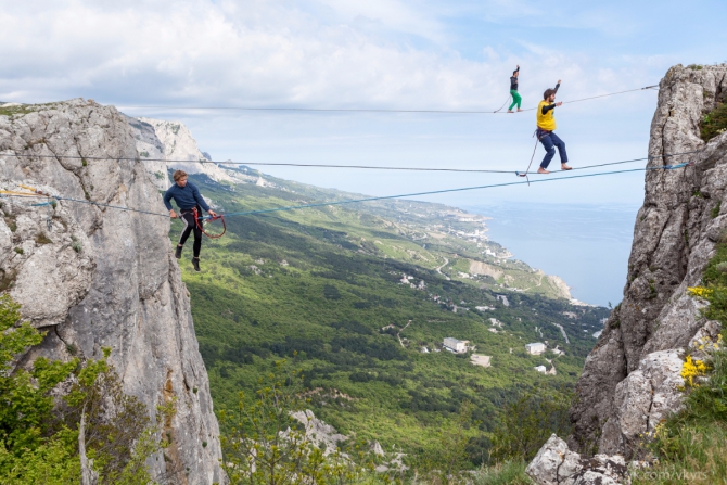 Хайлайн за 7 дней. (Слэклайн, слэклайн, горы, крым, slackline, highline, slacklabs)