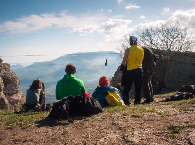 Хайлайн за 7 дней. (Слэклайн, слэклайн, горы, крым, slackline, highline, slacklabs)