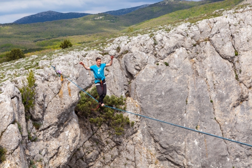 Хайлайн за 7 дней. (Слэклайн, слэклайн, горы, крым, slackline, highline, slacklabs)