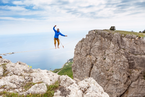 Хайлайн за 7 дней. (Слэклайн, слэклайн, горы, крым, slackline, highline, slacklabs)