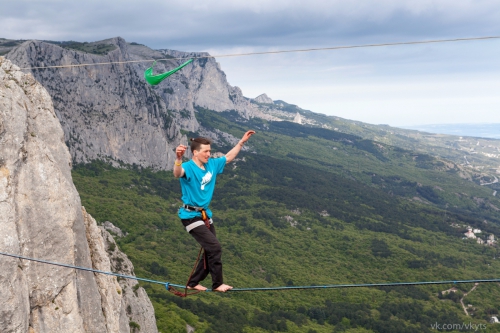 Хайлайн за 7 дней. (Слэклайн, слэклайн, горы, крым, slackline, highline, slacklabs)