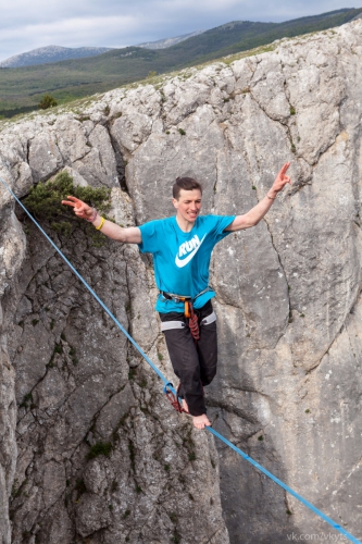 Хайлайн за 7 дней. (Слэклайн, слэклайн, горы, крым, slackline, highline, slacklabs)