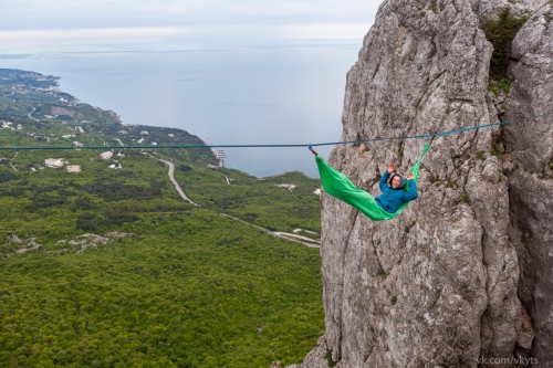 Хайлайн за 7 дней. (Слэклайн, слэклайн, горы, крым, slackline, highline, slacklabs)