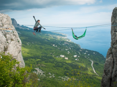 Хайлайн за 7 дней. (Слэклайн, слэклайн, горы, крым, slackline, highline, slacklabs)