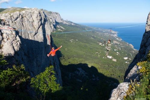 Хайлайн за 7 дней. (Слэклайн, слэклайн, горы, крым, slackline, highline, slacklabs)