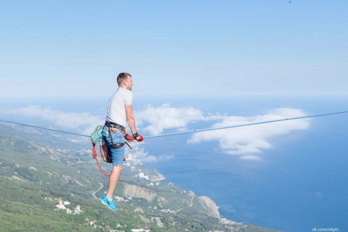 Хайлайн за 7 дней. (Слэклайн, слэклайн, горы, крым, slackline, highline, slacklabs)