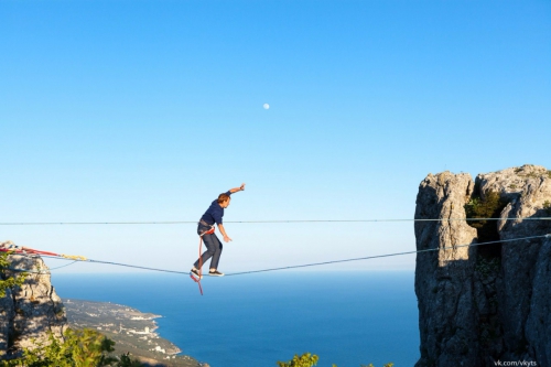 Хайлайн за 7 дней. (Слэклайн, слэклайн, горы, крым, slackline, highline, slacklabs)