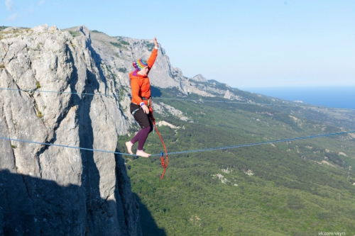 Хайлайн за 7 дней. (Слэклайн, слэклайн, горы, крым, slackline, highline, slacklabs)