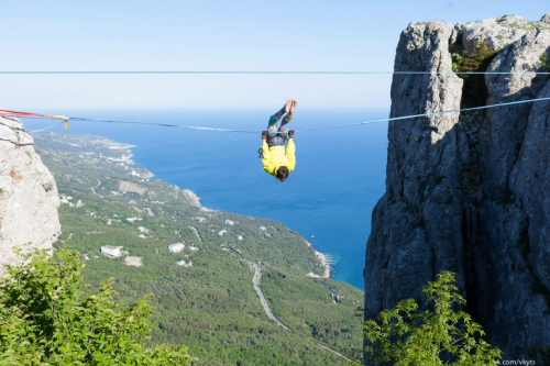 Хайлайн за 7 дней. (Слэклайн, слэклайн, горы, крым, slackline, highline, slacklabs)