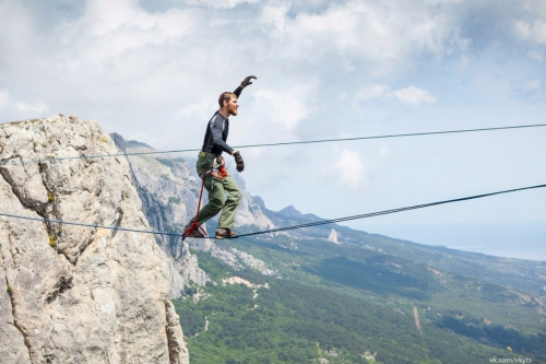 Хайлайн за 7 дней. (Слэклайн, слэклайн, горы, крым, slackline, highline, slacklabs)