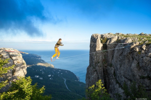 Хайлайн за 7 дней. (Слэклайн, слэклайн, горы, крым, slackline, highline, slacklabs)