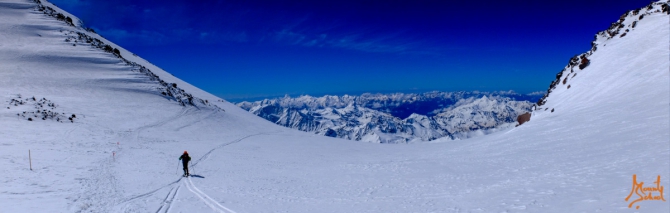 Эльбрус - вверх и вниз на лыжах (Альпинизм, эльбтус, скитур, трек, веденин)