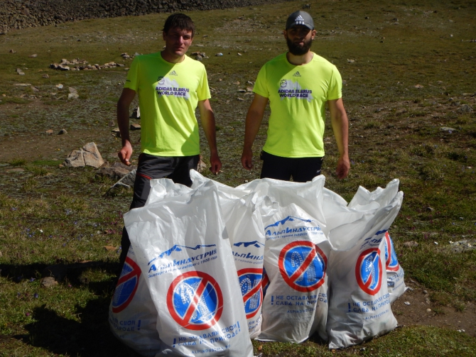 Сохраним горы в чистоте: уборка мусора после ADIDAS ELBRUS WORLD RACE (эльбрус)