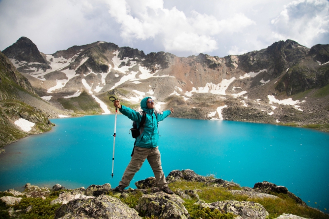 Мини поход к Муруджинским озерам. Кавказ (Туризм, домбай муружду озеро поход мини поход перевал без гида Кавказ горы гора голубое озеро)