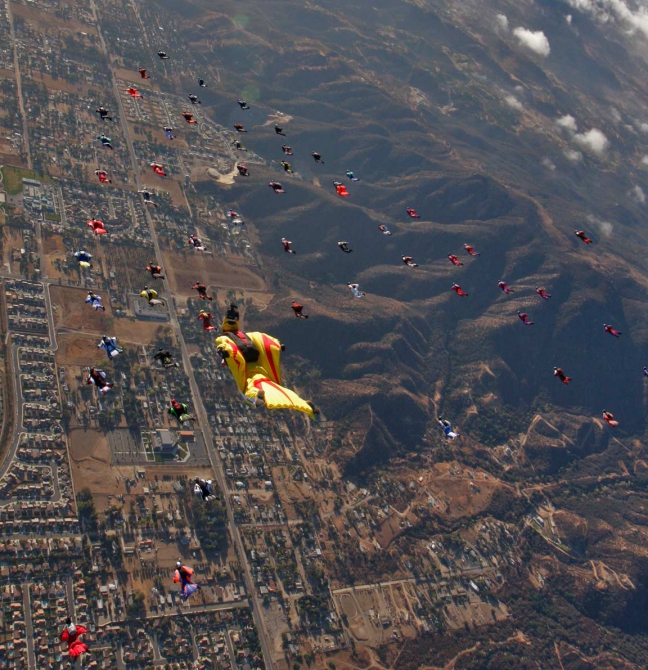 Самая большая Стая... (Воздух, wingsuit, world record)