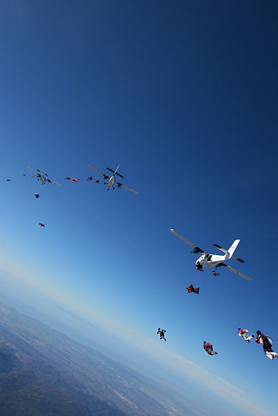Самая большая Стая... (Воздух, wingsuit, world record)