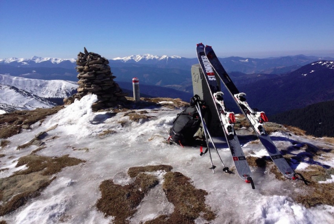 Говерла на день смеха. (Ски-тур, скитур, карпаты, Брескул, Пожежевская)
