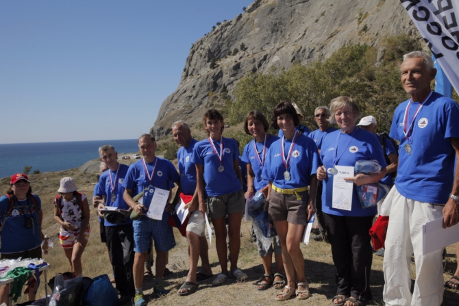 «Чемпионат ветеранов альпинизма и скалолазания» и первый «Чемпионат России среди ветеранов в скальном классе» в Судаке. Крым.