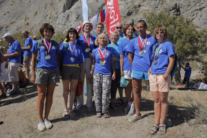 «Чемпионат ветеранов альпинизма и скалолазания» и первый «Чемпионат России среди ветеранов в скальном классе» в Судаке. Крым.