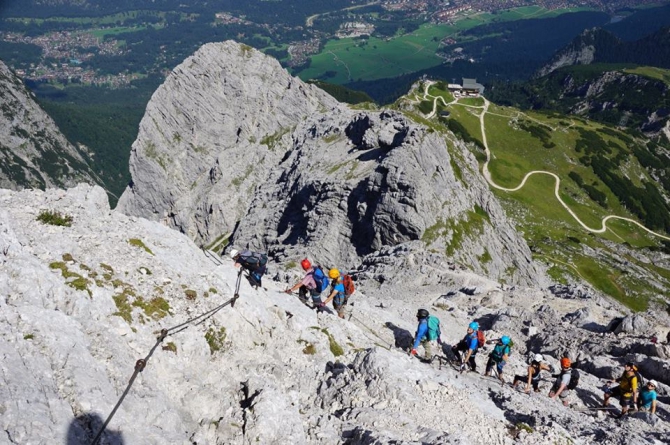 Альпшпитце - одна из самых красивых виа феррат в Баварских Альпах. (Альпинизм)