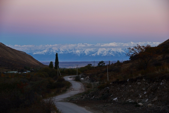 Зимний горный велосезон (киргизия, каракол, зима)