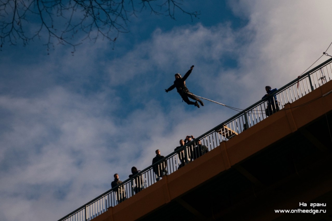 Роуп-джампинг на Чертовом мосту под Калининградом (фото и видео отчет, Ropejumping, хеллоуин, экстрим, роупджампинг, прыжки с веревкой)