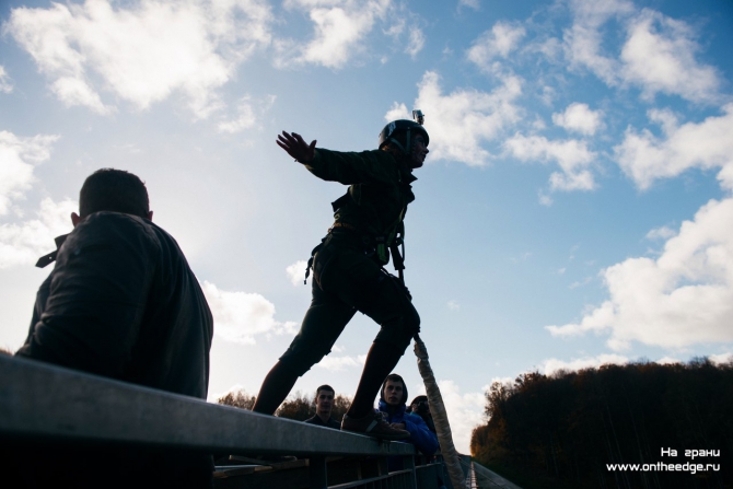 Роуп-джампинг на Чертовом мосту под Калининградом (фото и видео отчет, Ropejumping, хеллоуин, экстрим, роупджампинг, прыжки с веревкой)