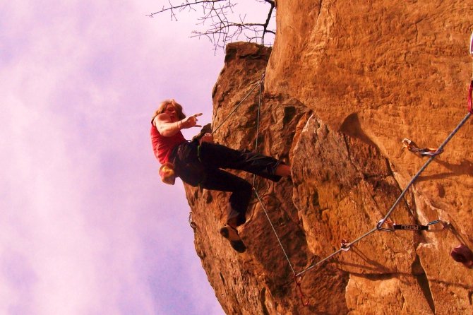 Краснодарские скалолазы упорно не хотят ложиться в зимнюю спячку... (Скалолазание, gekko, скалы новые)