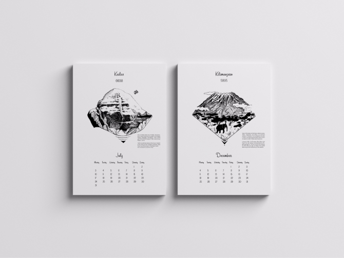 Календари с вершинами мира на 2017 год. (Альпинизм)