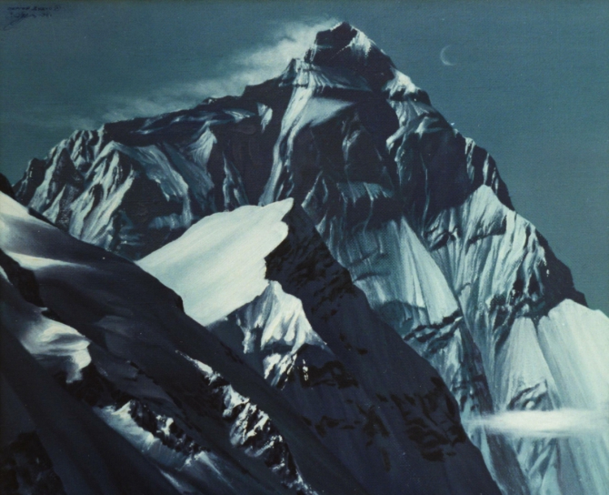 Эверест с севера, х_м, 70х83, 1994
