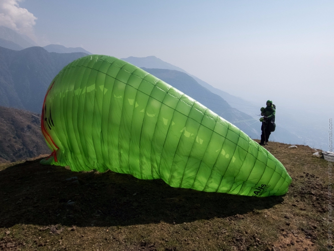 Индия, Гималаи, Возвращение из Драмсалы в Бир (Воздух, бивак-флай, параплан, полет)