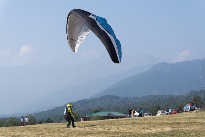 Индия, Гималаи, Возвращение из Драмсалы в Бир (Воздух, бивак-флай, параплан, полет)