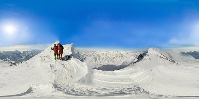 Пик победы 360 - 7439м. Сферическая панорама (Альпинизм, горы, альпинизм, panorama, baikal360, победа)